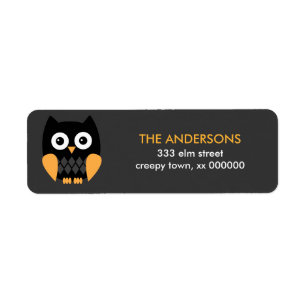 Schwarzes Halloween-Halloween-Labels