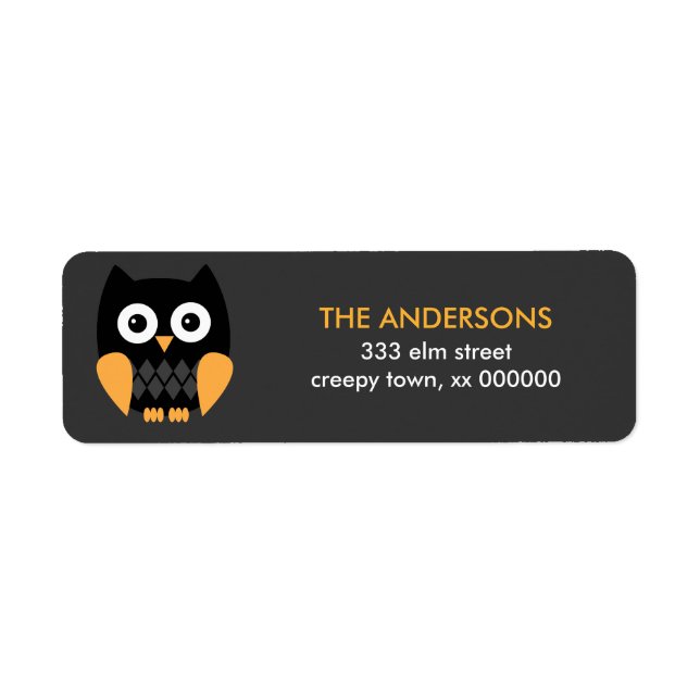 Schwarzes Halloween-Halloween-Labels (Vorne)