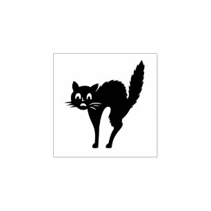Schwarzes Halloween Katzenkind Kinderspielzeug Gummistempel