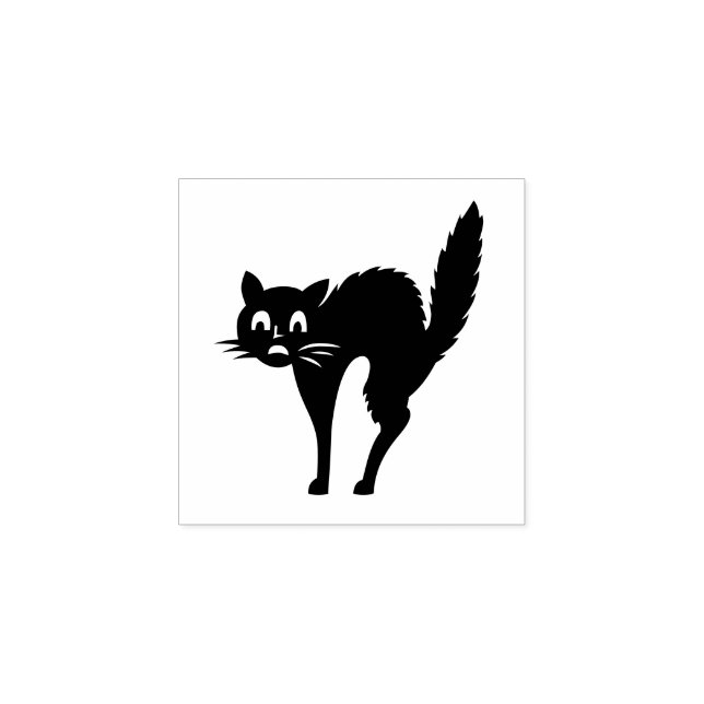 Schwarzes Halloween Katzenkind Kinderspielzeug Gummistempel (Prägung)
