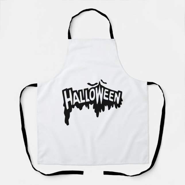 Schwarzes Halloween Schürze (Vorderseite)