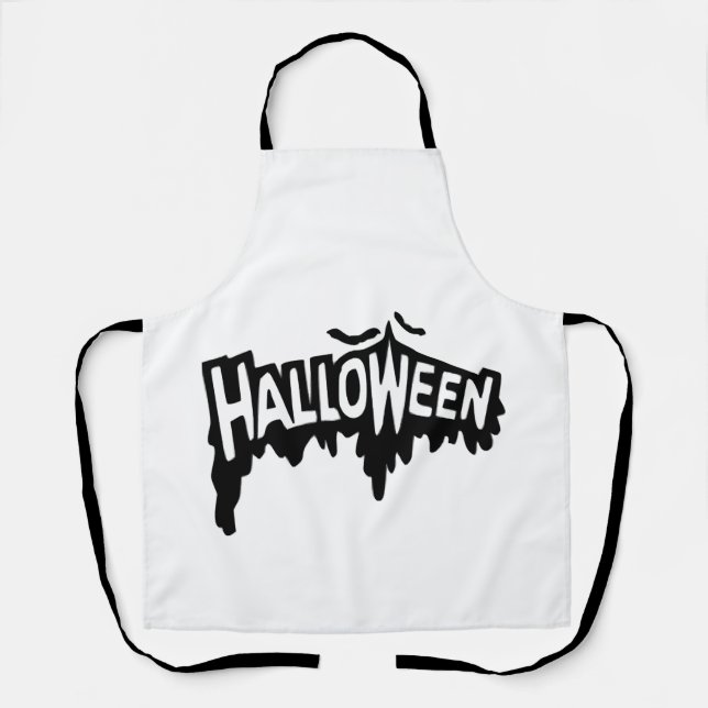 Schwarzes Halloween Schürze (Vorderseite)