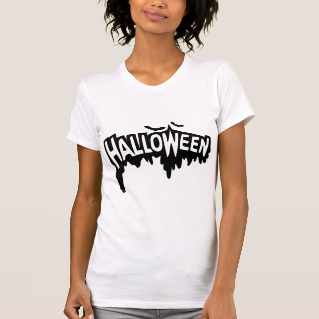 Schwarzes Halloween T-Shirt (Vorderseite)