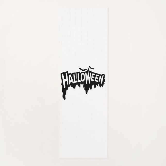 Schwarzes Halloween Yogamatte (Vorderseite)
