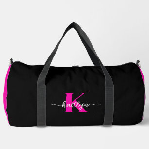 Schwarzes Heißrosa-Monogramm Duffle Bag