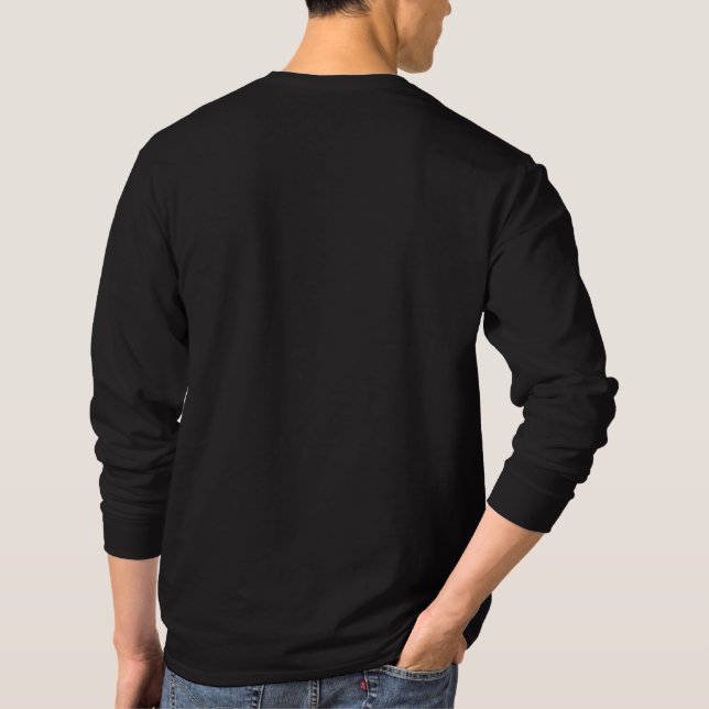 schwarzes Hemd Besticktes Langarmshirt (Rückseite)
