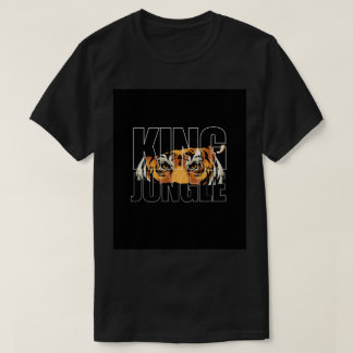 Schwarzes Herren-T-Shirt mit halbem Ärmel und Tige T-Shirt