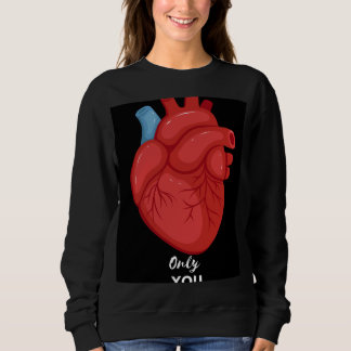 Schwarzes Herz Grafik T-Shirt | Ästhetisches T-Shi Sweatshirt