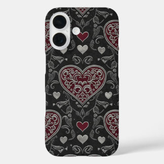 Schwarzes Herz iPhone 16 Hülle