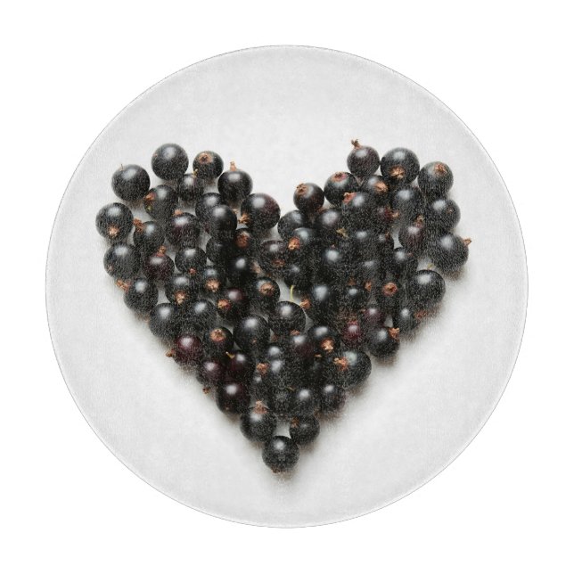 Schwarzes Herz Schneidebrett (Vorderseite)