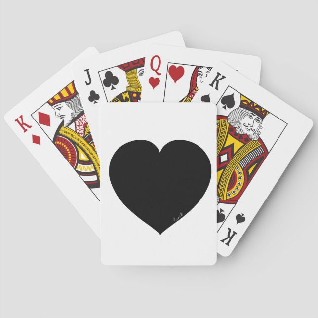 Schwarzes Herz Spielkarten (Rückseite)