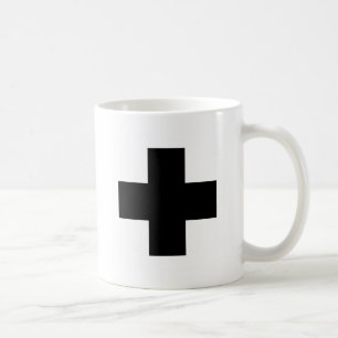 Schwarzes Hilfekreuz Kaffeetasse