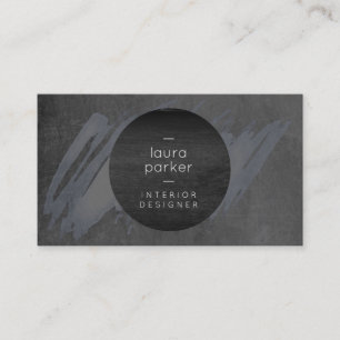 Schwarzes Holz Grau Wasserfarbe Spritzer Moderner Visitenkarte