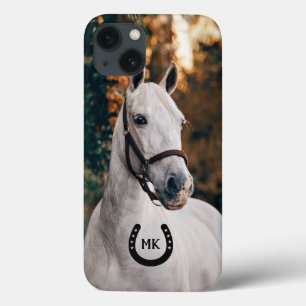 Schwarzes Hufeisenmonogramm Hinzufügen Ihres Foto Case-Mate iPhone Hülle