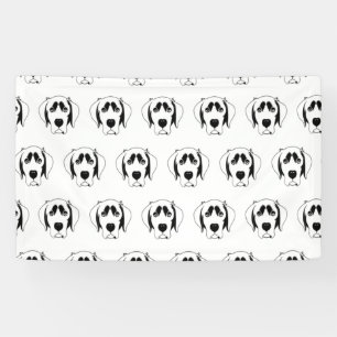 Schwarzes Hundegesicht Tierliebhaber Tierbesitzer Banner