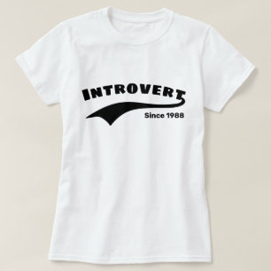 Schwarzes Introvert T-Shirt