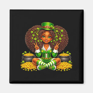 Schwarzes irisches Afro schwarzes Mädchen afroamer Magnet