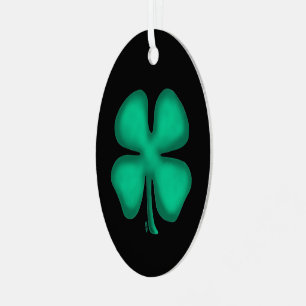 Schwarzes irisches oval-metall-ornament ornament aus metall
