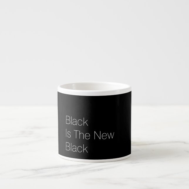 Schwarzes ist die neue schwarze Gewohnheit Espressotasse (Vorderseite)