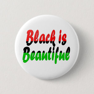 Schwarzes ist schöne Pan-Afrikanische Flagge Button