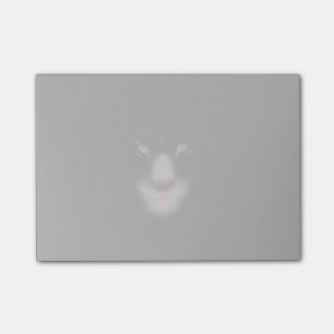 Schwarzes Jaguar oder Panther große Katzen-Gesich Post-it Klebezettel