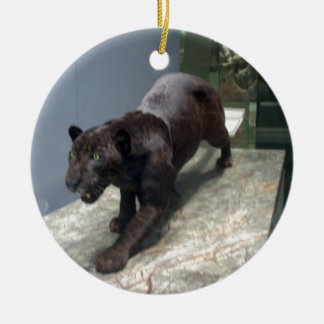 Schwarzes Jaguar (Panthera onca) Keramikornament