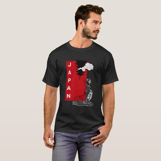 Schwarzes Japan T-Shirt (Vorne ganz)