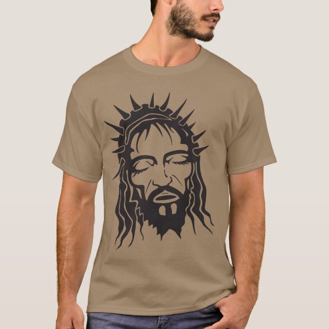 Schwarzes Jesus-T-Shirt T-Shirt (Vorderseite)