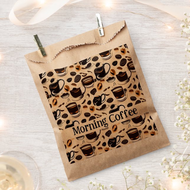 Schwarzes Kaffeeöl Farbmuster Personalisiert Geschenktütchen (Ausgeschnitten)