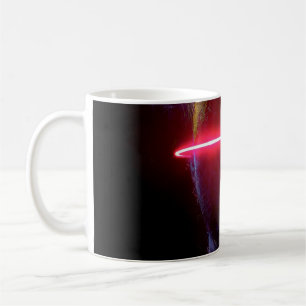 Schwarzes Kaleidoskop abstrakt Kaffeetasse