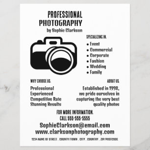 Schwarzes Kamerasymbol, Fotograf, Fotografie - Mie Flyer