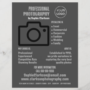Schwarzes Kamerasymbol, Fotograf, Fotografie - Mie Flyer
