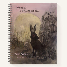 Schwarzes Kaninchen Inle Spiral Sketchbook Notizbuch