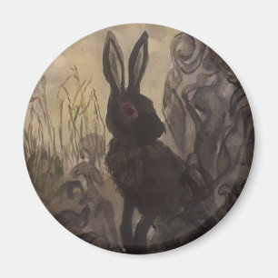 Schwarzes Kaninchen von Inle Magnet