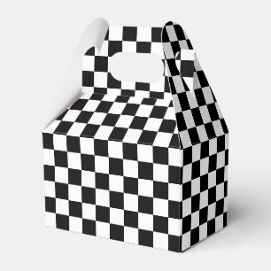Schwarzes kariertes geschenkschachtel