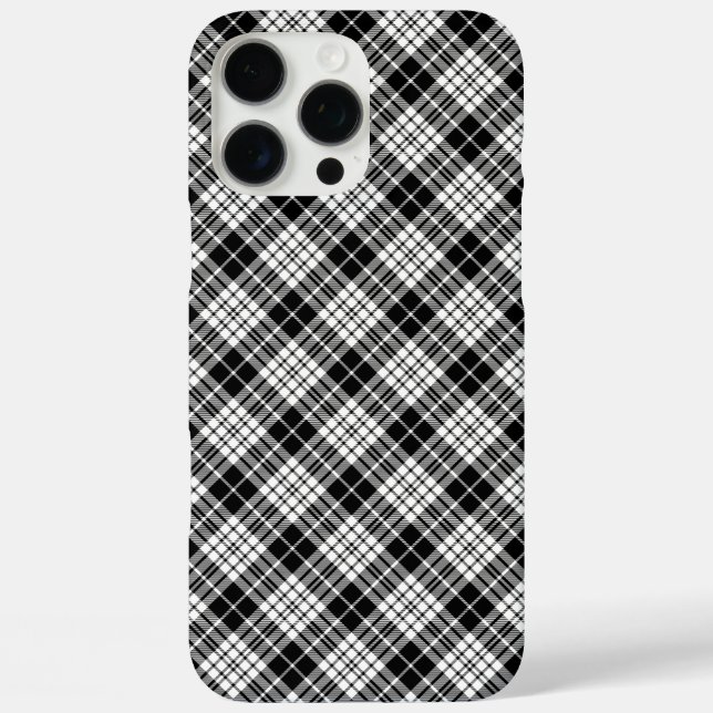 Schwarzes Karo iPhone 16 Pro Max Hülle (Rückseite)