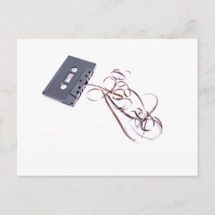 schwarzes Kassettenband Postkarte