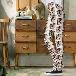 Schwarzes Kätzchen Pinselglas Künstler Katze Rosa Leggings