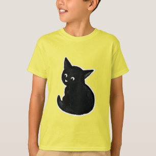 Schwarzes Kätzchen T-Shirt