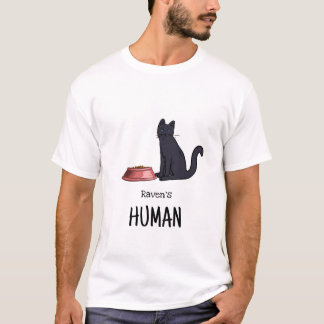 Schwarzes Katzen-Shirt T-Shirt