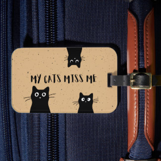 Schwarzes Katzengepäckanhänger Gepäckanhänger
