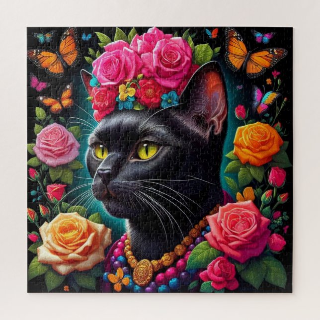 Schwarzes Katzenpuzzle! (Vertikal)