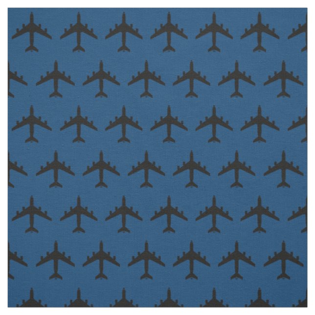 Schwarzes KC-135 Tankflugzeug auf blauem Stoff (Muster)