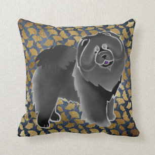 Schwarzes Kissen Chow-Chow des GINKGO - wählen Si
