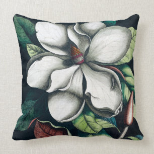 Schwarzes Kissen der Magnolie