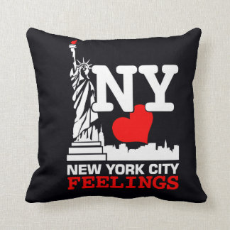 Schwarzes Kissen New York City
