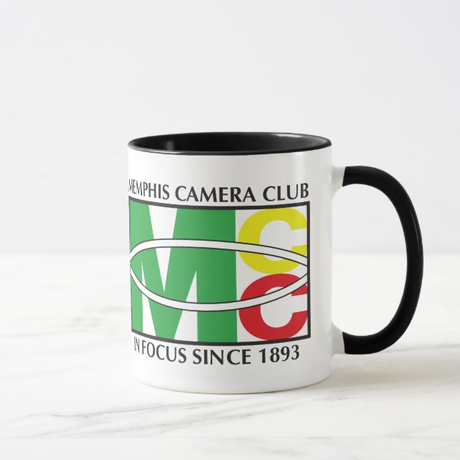 Schwarzes klassisches Logo 11 Unze-Wecker-Tasse Tasse (Rechts)