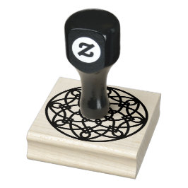 Schwarzes Knotenmandala Gummistempel