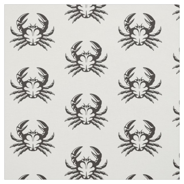 Schwarzes Krebsmuster Stoff (Muster)