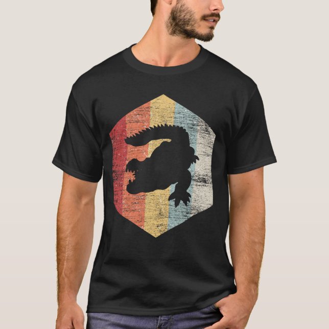 Schwarzes Krokodil T-Shirt (Vorderseite)